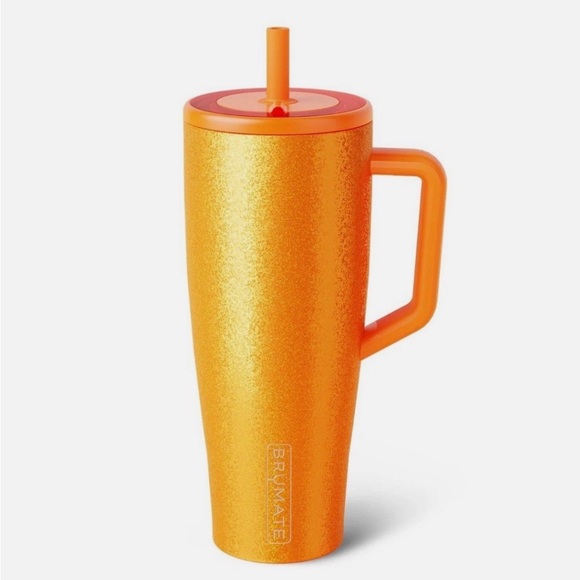 BrüMate Orange Glitter Insulated Tumbler